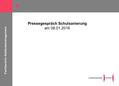Fachbereich Gebäudemanagement Landeshauptstadt Pressegespräch Schulsanierung am 08.01.2016.