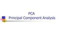 PCA Principal Component Analysis. Gliederung PCA – Warum eigentlich? PCA – Was ist zu tun? Was passiert eigentlich? Anwendungen Zusammenfassung.