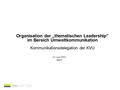 Organisation der „thematischen Leadership“ im Bereich Umweltkommunikation Kommunikationsdelegation der KVU 11. Juni 2015 BAFU.