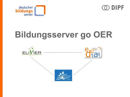 Bildungsserver go OER. Aufgaben für Informationsdienstleister: Infrastruktur / Dienste: Werkzeuge und Plattformen Qualitätssicherung OER-Produktion.