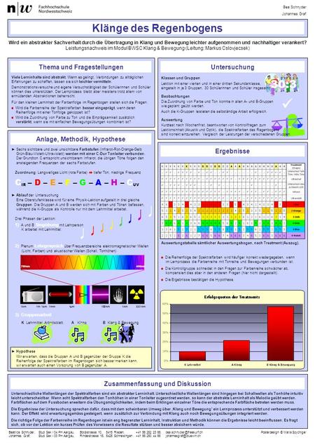 Unterschiedliche Wellenlängen der Spektralfarben sind ein abstrakter Lerninhalt. Unterschiedliche Wellenlängen sind hingegen bei Schallwellen als Tonhöhe.