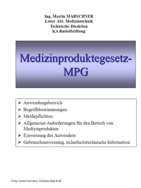 Medizinproduktegesetz-MPG