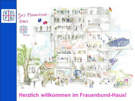 Herzlich willkommen im Frauenbund-Haus!. Ein Bild sagt mehr als 1.000 Worte! Das Frauenbund-Haus – Ein lebendiges Organigramm.