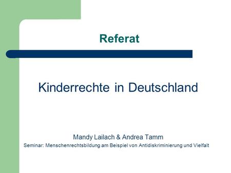 Kinderrechte in Deutschland