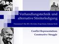 Conflict Representations Constructive Struggle. Verhandlungstechnik und alternative Streiterledigung, FS 2011.