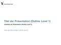 Kanton Basel-Stadt Titel der Präsentation (Outline Level 1) Untertitel der Präsentation (Outline Level 2) Autor des Dokumentes (Outline Level 3)