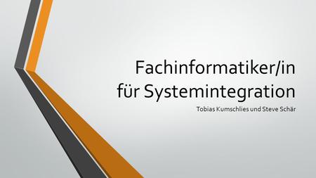 Fachinformatiker/in für Systemintegration Tobias Kumschlies und Steve Schär.