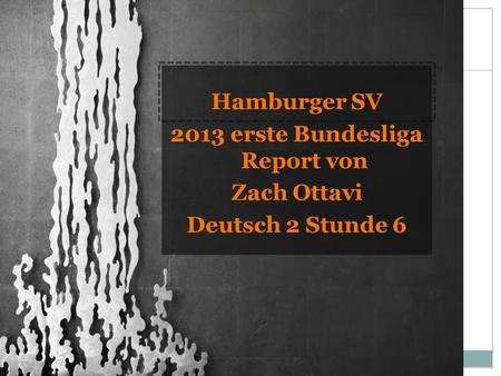 Hamburger SV 2013 erste Bundesliga Report von Zach Ottavi Deutsch 2 Stunde 6.