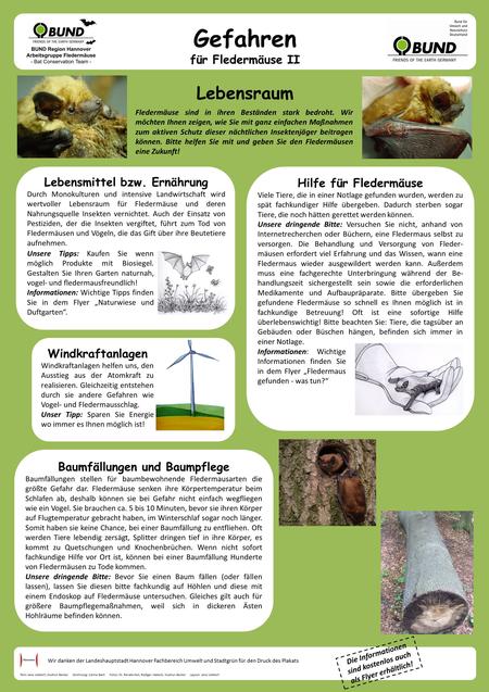 Text: Jana Lübbert, Gudrun Becker Zeichnung: Carina Bach Fotos: Dr. Renate Keil, Rüdiger Habeck, Gudrun Becker Layout: Jana Lübbert Fledermäuse sind in.