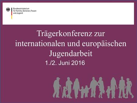 Trägerkonferenz zur internationalen und europäischen Jugendarbeit 1./2. Juni 2016.