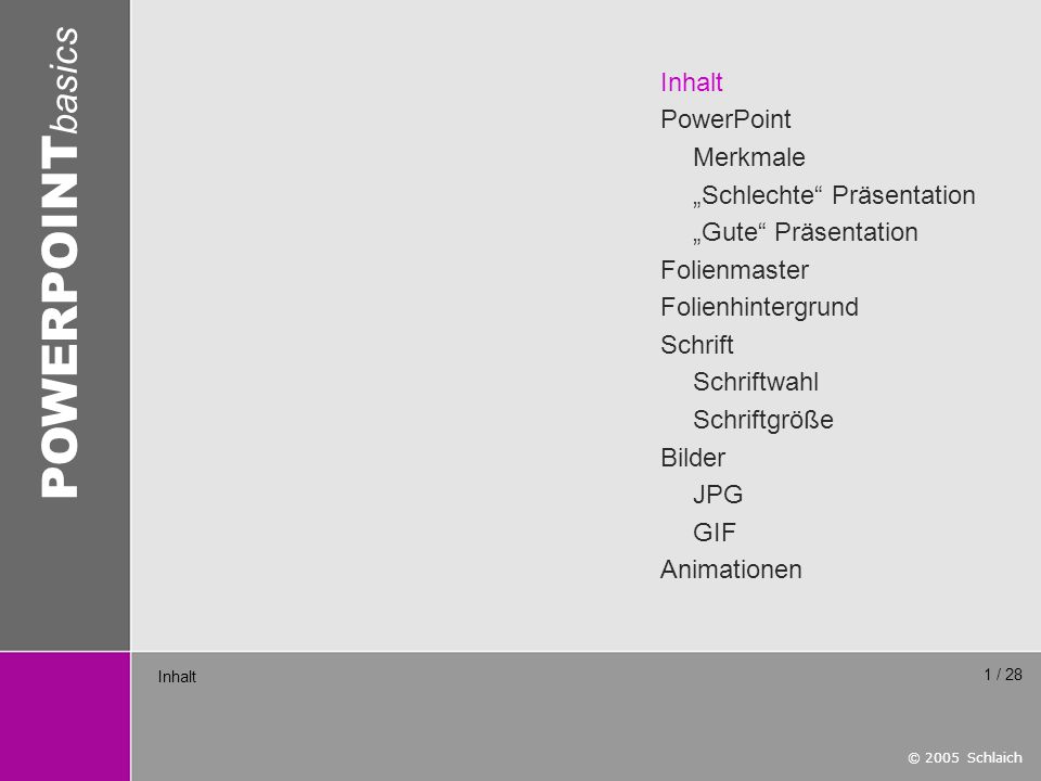 Inhalt Powerpoint Merkmale Ppt Herunterladen