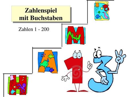 Zahlenspiel mit Buchstaben