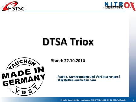 DTSA Triox Stand: Fragen, Anmerkungen und Verbesserungen?