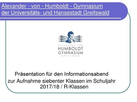 Präsentation für den Informationsabend