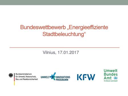 Bundeswettbewerb „Energieeffiziente Stadtbeleuchtung“