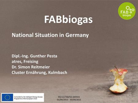 DWA Energietage, FABbiogas