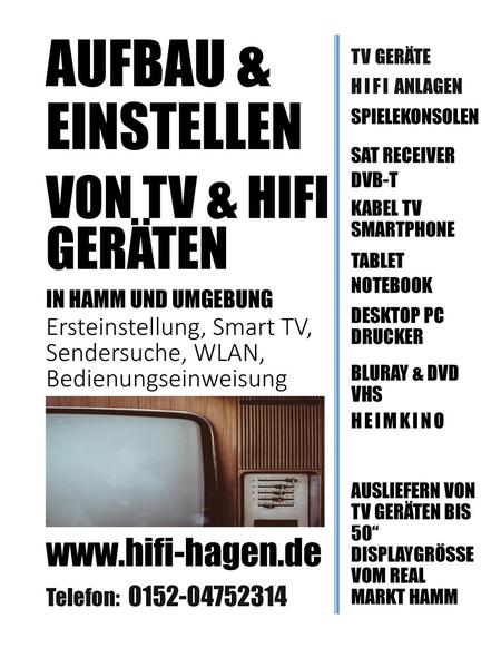 Aufbau & Einstellen Von Tv & Hifi Geräten