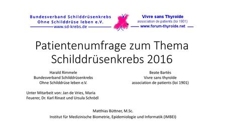 Patientenumfrage zum Thema Schilddrüsenkrebs 2016