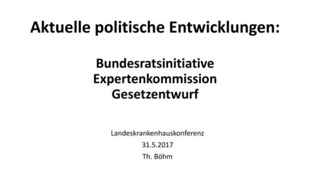 Landeskrankenhauskonferenz Th. Böhm