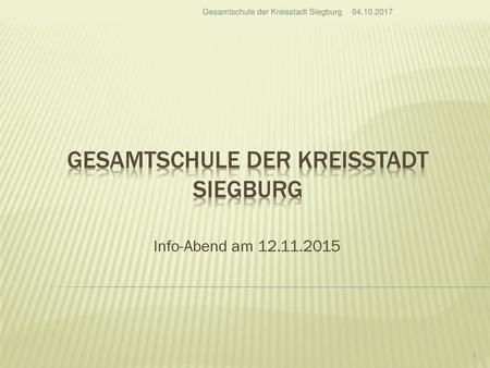 Gesamtschule der Kreisstadt Siegburg