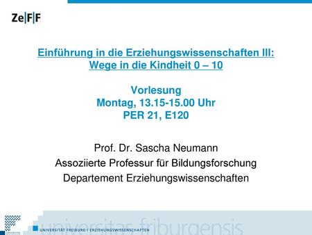 Assoziierte Professur für Bildungsforschung