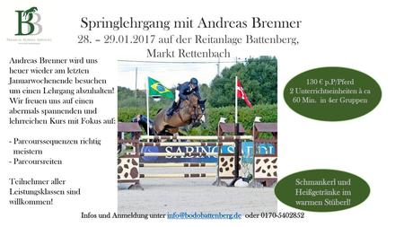 Springlehrgang mit Andreas Brenner