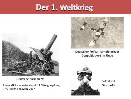 Deutscher Fokker-Kampfeinsitzer Doppeldecker) im Fluge