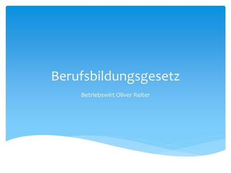 Berufsbildungsgesetz