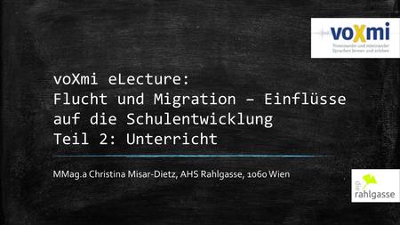 MMag.a Christina Misar-Dietz, AHS Rahlgasse, 1060 Wien