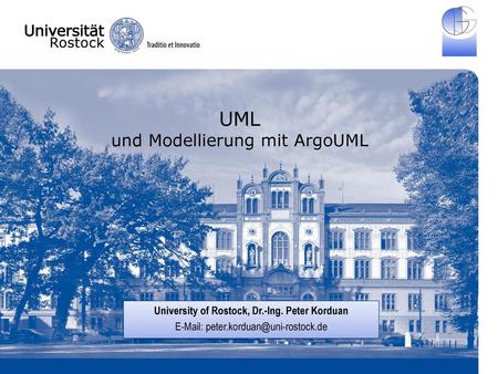 UML und Modellierung mit ArgoUML