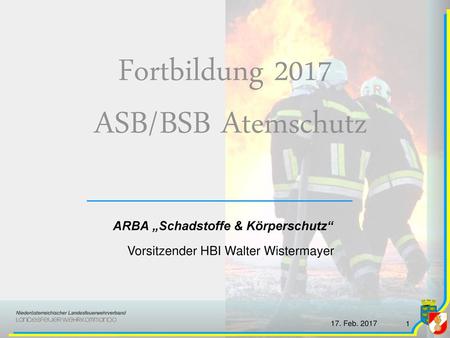 Fortbildung 2017 ASB/BSB Atemschutz
