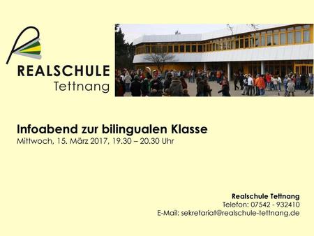 Infoabend zur bilingualen Klasse