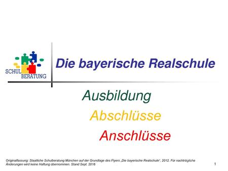 Die bayerische Realschule