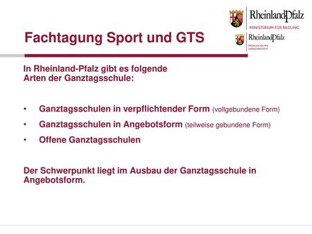 Fachtagung Sport und GTS