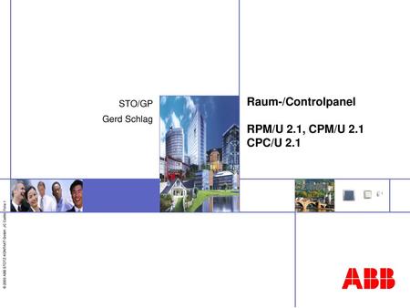 Raum-/Controlpanel RPM/U 2.1, CPM/U 2.1 CPC/U 2.1