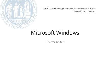Microsoft Windows Theresa Grüter
