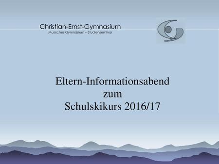 Eltern-Informationsabend zum Schulskikurs 2016/17