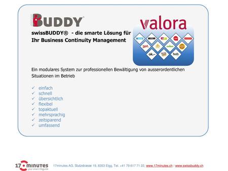 swissBUDDY® - die smarte Lösung für Ihr Business Continuity Management