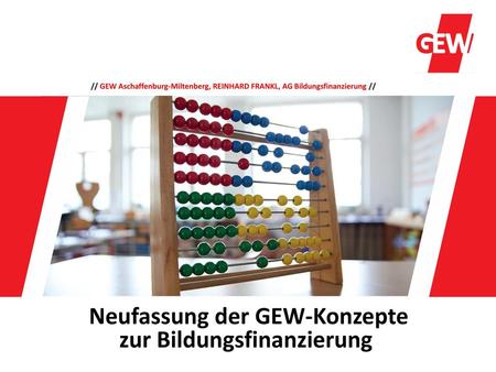 Neufassung der GEW-Konzepte zur Bildungsfinanzierung