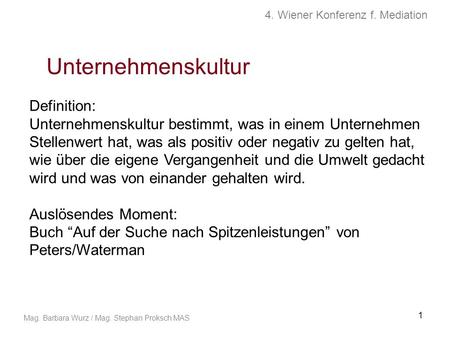 Unternehmenskultur Definition: