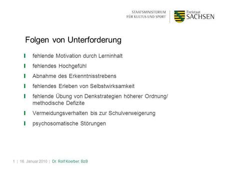 Folgen von Unterforderung