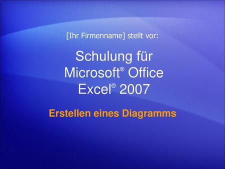 Schulung für Microsoft® Office Excel® 2007