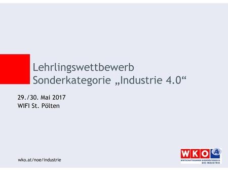 Lehrlingswettbewerb Sonderkategorie „Industrie 4.0“