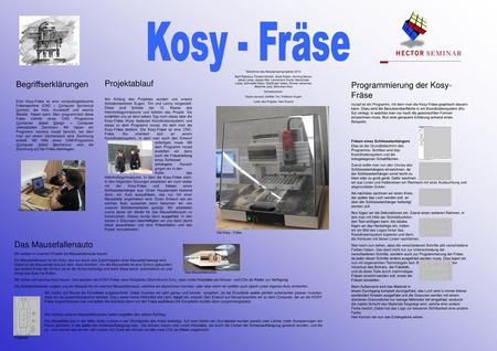 Programmierung der Kosy-Fräse