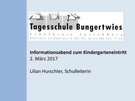 Informationsabend zum Kindergarteneintritt
