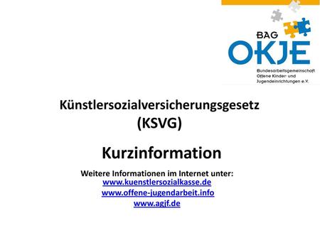 Künstlersozialversicherungsgesetz (KSVG)