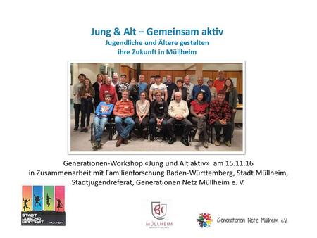 Generationen-Workshop «Jung und Alt aktiv» am
