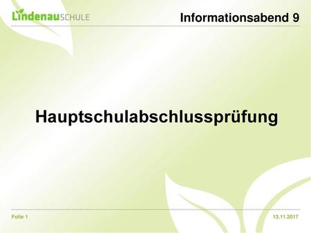 Hauptschulabschlussprüfung