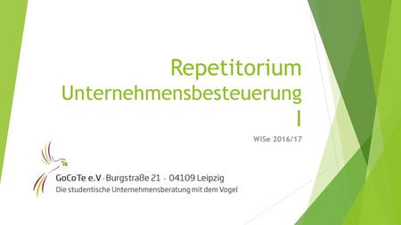 Repetitorium Unternehmensbesteuerung I