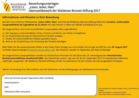 Informationen und Hinweise zu Ihrer Bewerbung